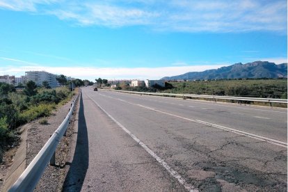 Imagen de la N-340 a su paso por Mont-roig del Camp.