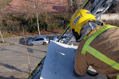 Imatge d'uin dels serveis que han realitzat els Bombers a Salou.