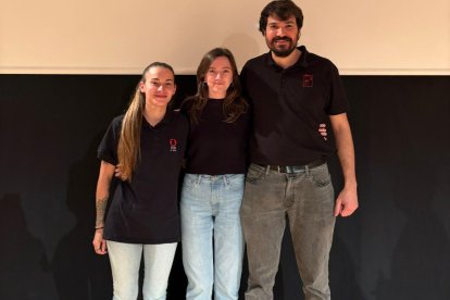 Elisabet Aleu, Carmen Montesinos i Pere Rovira, nous responsables dels Nens del Vendrell.