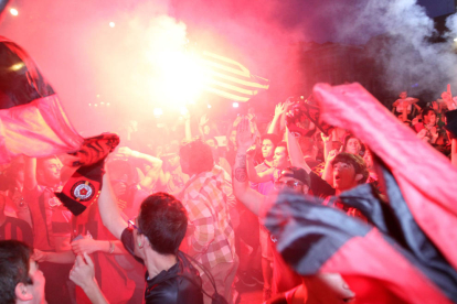 Rua de celebració de 'ascens a Segona A del CF Reus Deportiu