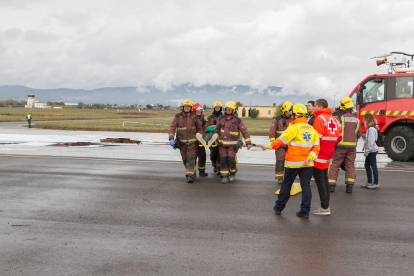 Simulacre d'accident aeri a l'Aeroport de Reus