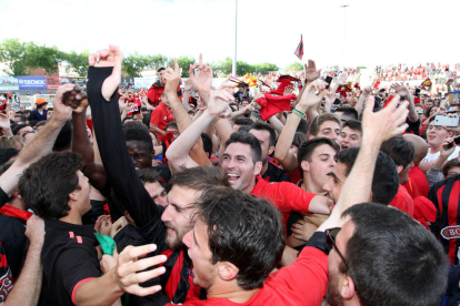 Partit Cf Reus Ràcing de Santander i celebració de l'ascens a Segona A