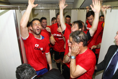 Partit Cf Reus Ràcing de Santander i celebració de l'ascens a Segona A