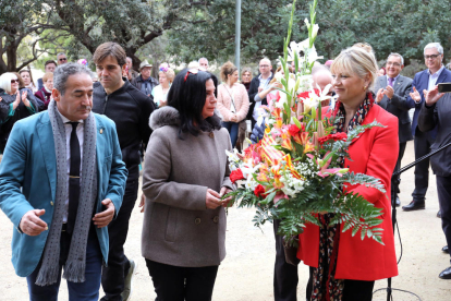 Diverses entitats han acudit a l'ofrena floral per recordar la figura de Blas Infante