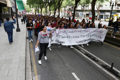 Manifestación de estudiantes contra el machismo