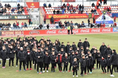 Posada de llarg dels 300 futbolistes i 17 equips de la base del CF Reus