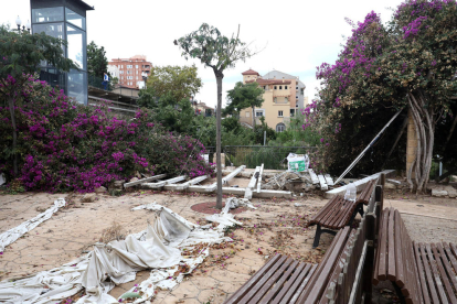 Imatges dels desperfectes que ha causat l'intens episodi de pluges a Tarragona