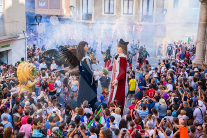 Festa de benvinguda als gegants del Vendrell robats, en Salvador i la Teresa.