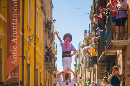 Diada castellera Mercè i pilars caminant (II)