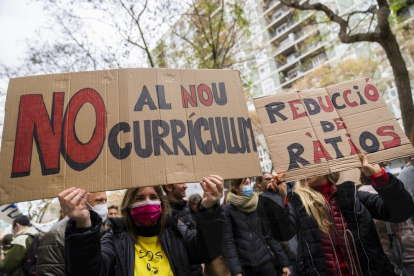 Manifestació de docents a Tarragona