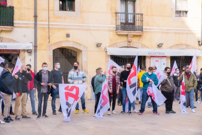 Manifestación de los trabajadores de la petroquímica en Tarragona