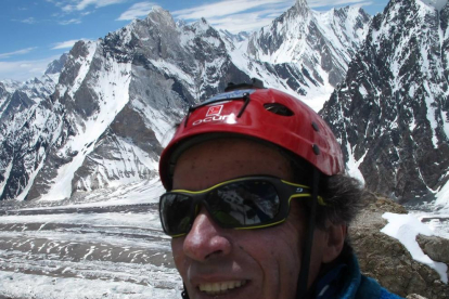L'alpinista Òscar Cadiach, durant una de les seves expedicions.