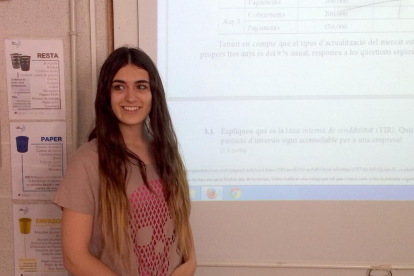 Una alumna del Baix Camp competirà a la final de les Olimpíades d'Economia