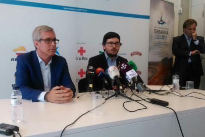 Josep Fèlix Ballesteros i Javier Vilamayor han comparegut davant dels mitjans de comunicació per informar sobre la situació dels Jocs.