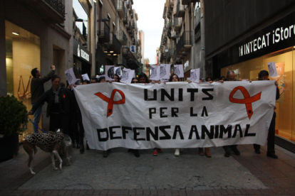 Centenars de persones es manifesten a Reus contra el maltractament animal