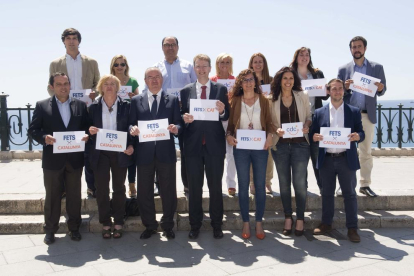 Miembros de la candidatura que presenta Convergència a las elecciones del 26 de junio.