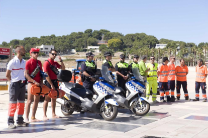 imagen de la presentación del dispositu de playas de Tarragona.