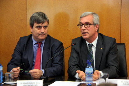 Miguel Cardenal, president del CSD i Josep Fèlix Ballesteros, en una roda de premsa el passat mes d'octubre.