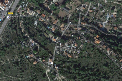 Imagen del plano satélite de la zona próxima a Sant Pere i Sant Pau.