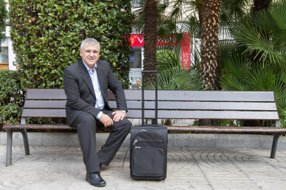 José Espatero, cap de màrqueting de Ryanair, aquest dimarts a la plaça Prim.