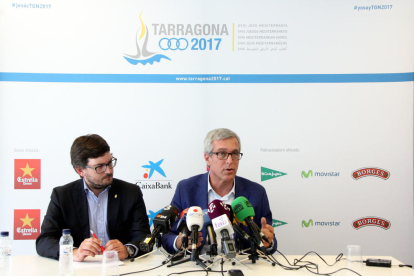Imatge d'arxiu de l'alcalde de Tarragona, Josep Fèlix Ballesteros, i del coordinador dels Jocs, Javier Villamayor.