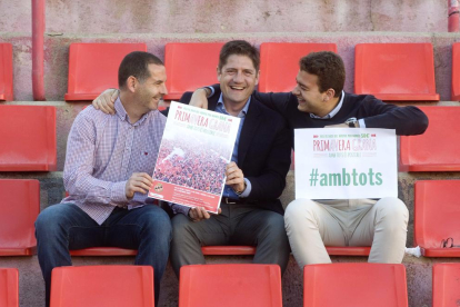 D'esquerra a dreta, el gerent, Jordi Ruiz; el director general, Lluís Fàbregas; i José Andreu, responsable de màrqueting.