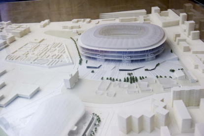 Maqueta del projecte del nou Camp Nou.