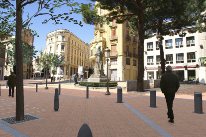 La plaza Catalunya completará la reforma a principios del 2017