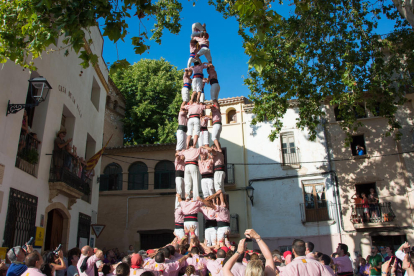 4de8 dels Xiquets de Tarragona a la diada de festa major de La Riera.