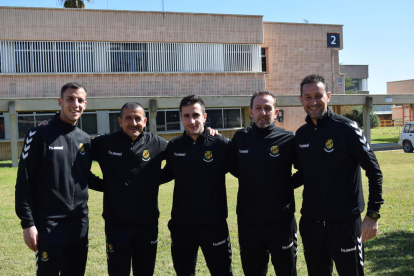 L'equip tècnic del Nàstic.