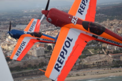L'equip Bravo3 Repsol ha entrenat aquesta tarda a l'Aeroclub de Reus.