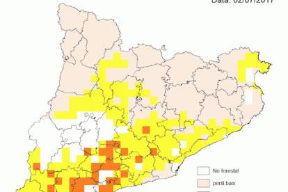 El mapa de Catalunya, separat per comarques.