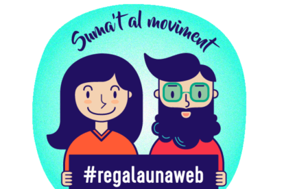 Imatge promocional del concurs #Regalaunaweb, que ha posat en marxa l'empresa Mirall Digital.
