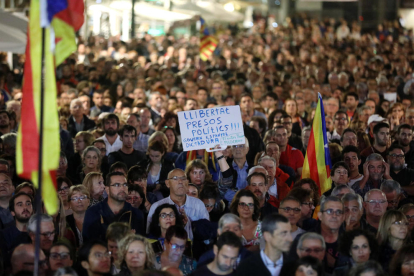 Imagen de la concentración en la plaza de la Font.