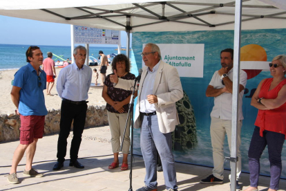 Imatge de l'acte de presentació dels nous biòtops instal·lats al litoral tarragoní.