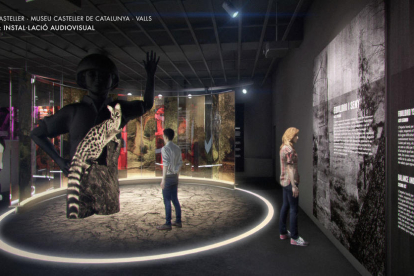 Imatge virtual d'una de les sales del futur Museu Casteller