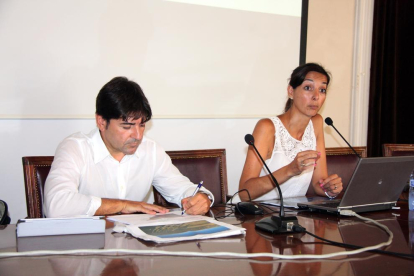 Imatge d'arxiu de l'actual gerent Carles Sans i Patricia Antón, que va ser regidora de Turisme.
