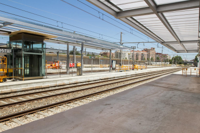 Imatge d'arxiu de les obres realitzades recentment a l'estació de trens de Reus.