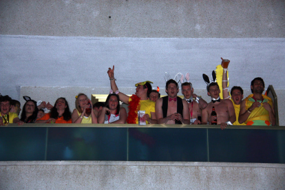 Un grup de Saloufest al balcó d'un hotel, en una imatge d'arxiu de 2015.