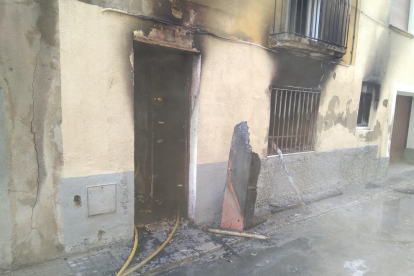 Estat de la casa deshabitada afectada pel foc