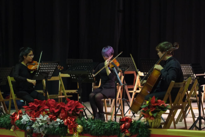 Imagen del concierto del Trío de Cuerda en Perafort.