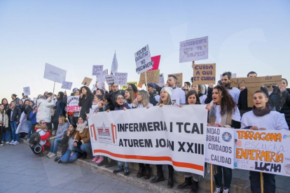 Manifestación sanitarios en Tarragona