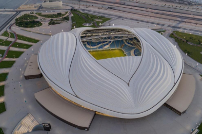 Un dels camps de futbol construïts per acollir el Mundial a Qatar