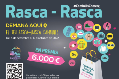 Cartell de la campanya Rasca-Rasca Cambrils que pretén incentivar la compra local.
