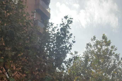 Imatge de l'incendi al carrer d'Aragó de Salou.