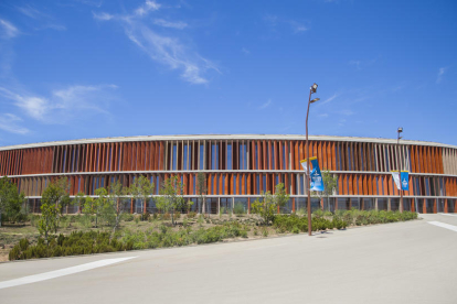 Imatge del Palau d'Esports de l'Anella Mediterrània pel qual negocien Generalitat i consistori.