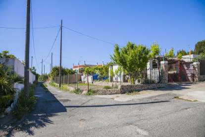 Una cruïlla de Parcel·les Iborra, zona on es duran a terme obres d'urbanització i reparcel·lació.