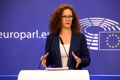 La ponente del informe del comité sobre Pegasus de la Eurocámara, Sophie in 't Veld.