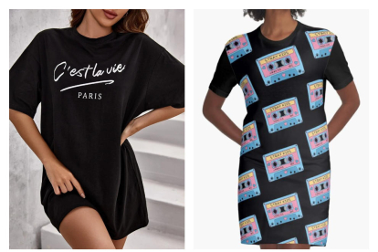 Imatge de dos models de vestit samarreta que són tendència.