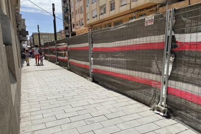 Imatge de les obres que s'estan realitzant al carrer Canyelles de Tarragona.